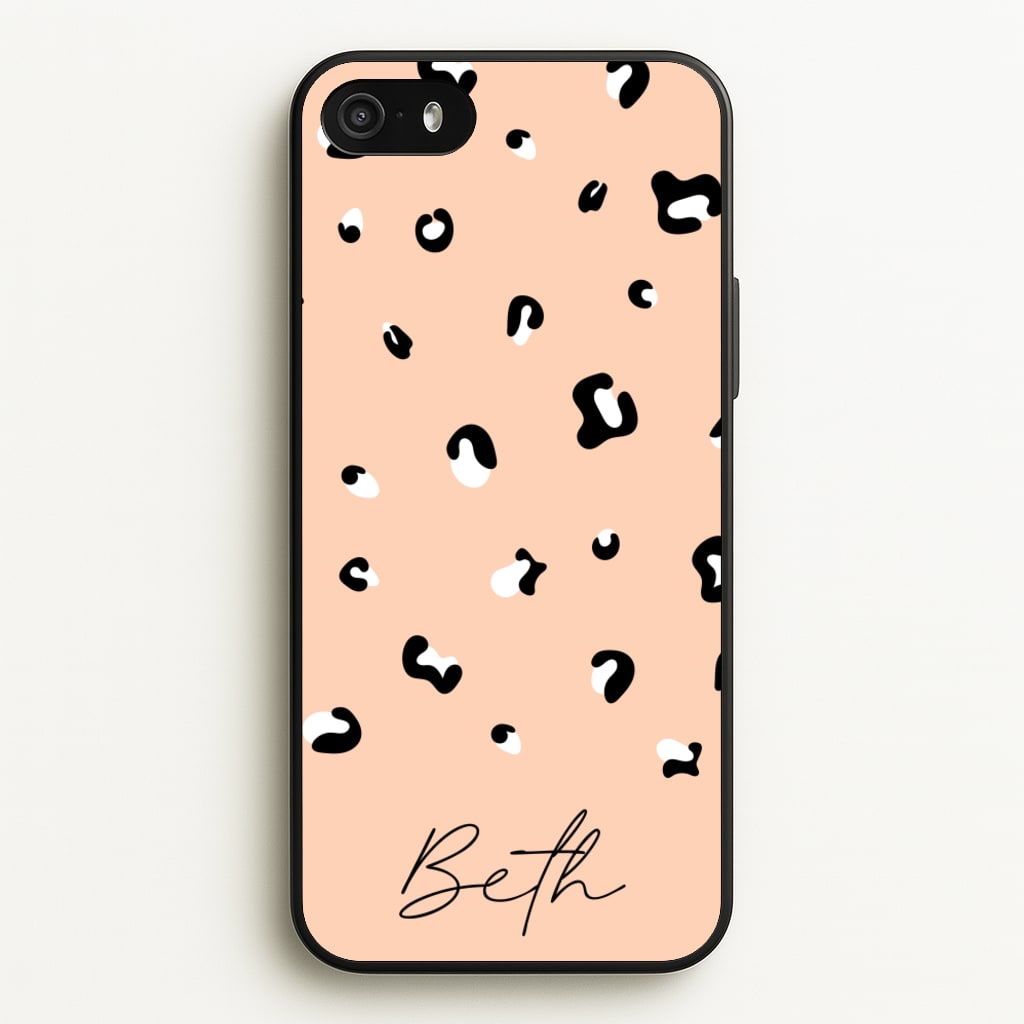 Personalised Name Cheetah Print - Animal Patterns Phone Case for iPhone 5 / 5s / SE 2016