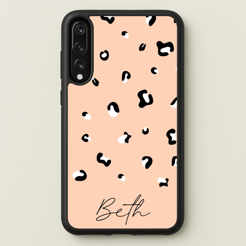 Personalised Name Cheetah Print - Animal Patterns Phone Case for Huawei P20 Pro