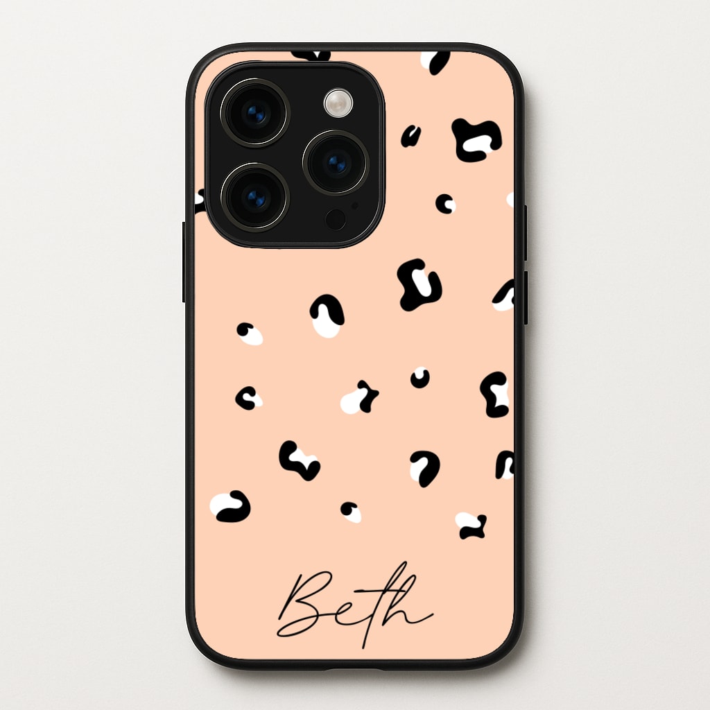 Personalised Name Cheetah Print - Animal Patterns Phone Case for iPhone 15 Pro Max