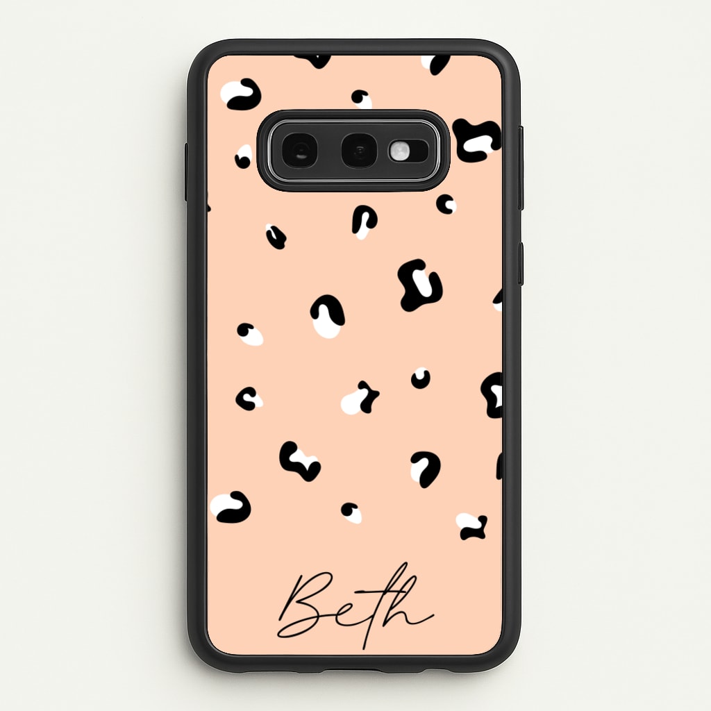 Personalised Name Cheetah Print - Animal Patterns Phone Case for Galaxy S10e