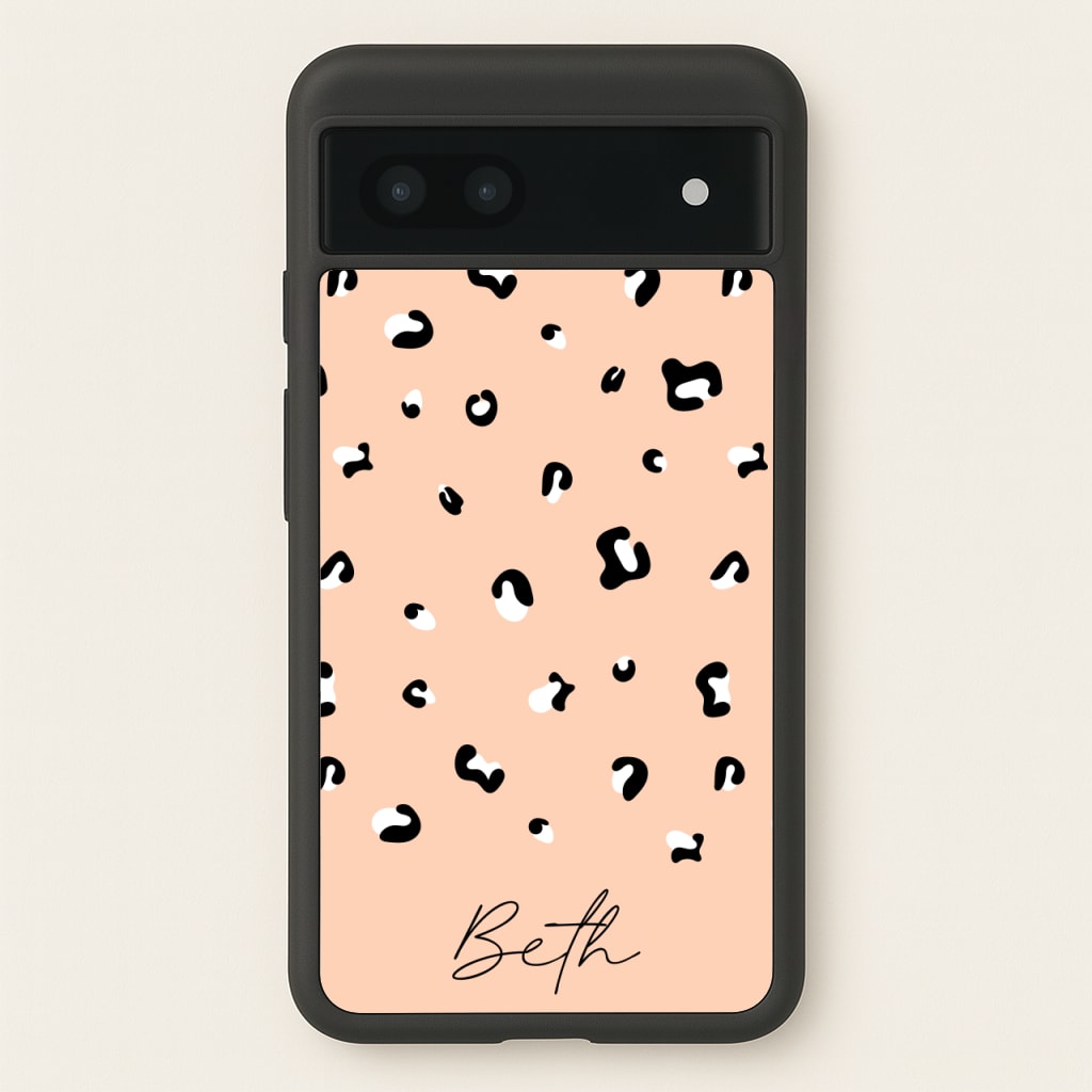 Personalised Name Cheetah Print - Animal Patterns Phone Case for Google Pixel 7a