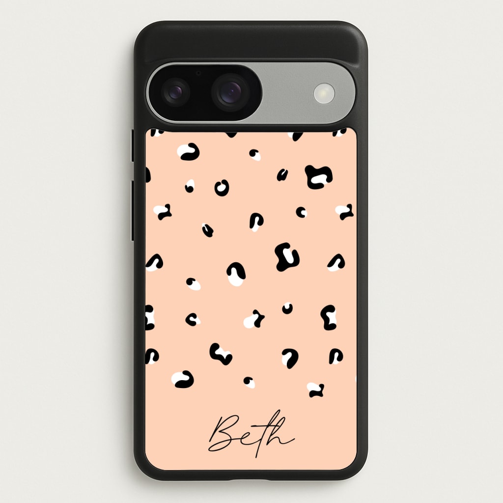 Personalised Name Cheetah Print - Animal Patterns Phone Case for Google Pixel 9 / 9 Pro