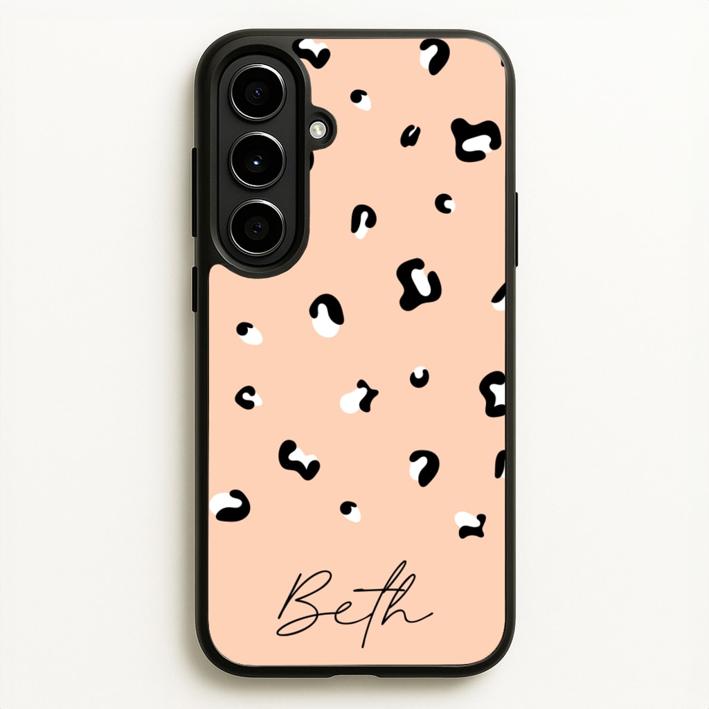 Personalised Name Cheetah Print - Animal Patterns Phone Case for Galaxy A56
