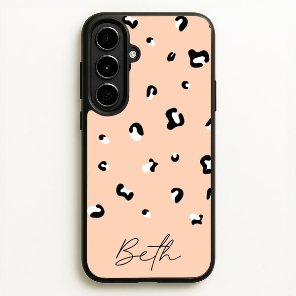 Personalised Name Cheetah Print - Animal Patterns Phone Case for Galaxy A56
