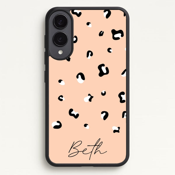 Personalised Name Cheetah Print - Animal Patterns Phone Case for Galaxy S25 Edge