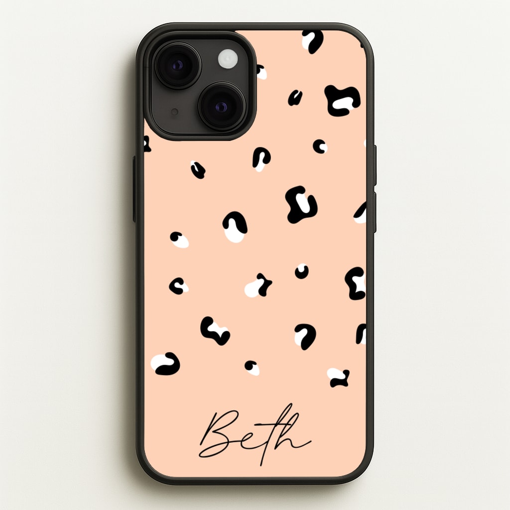 Personalised Name Cheetah Print - Animal Patterns Phone Case for iPhone 13 Mini
