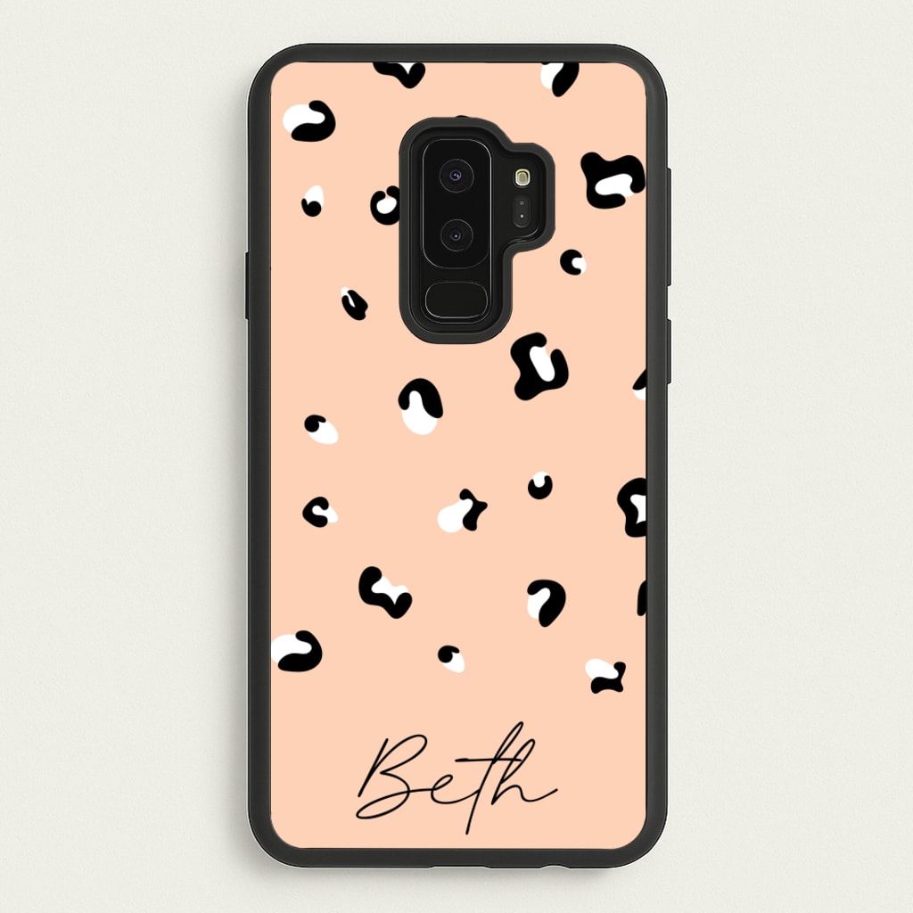 Personalised Name Cheetah Print - Animal Patterns Phone Case for Galaxy S9 Plus