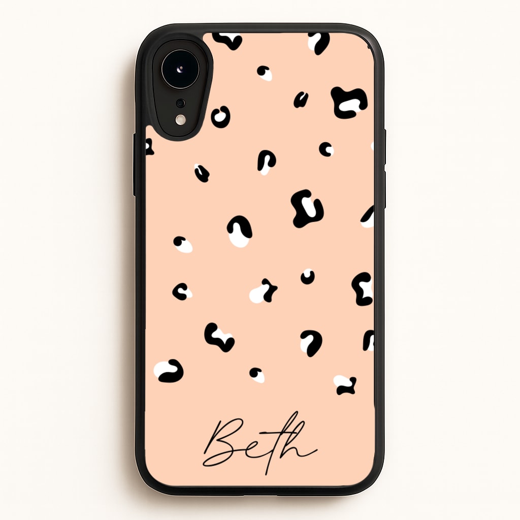 Personalised Name Cheetah Print - Animal Patterns Phone Case for iPhone XR