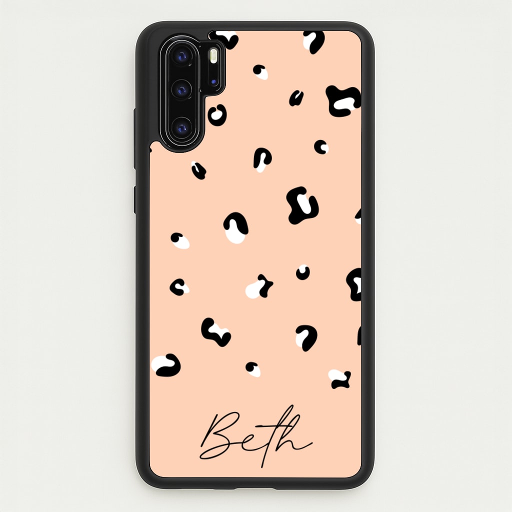 Personalised Name Cheetah Print - Animal Patterns Phone Case for Huawei P30 Pro