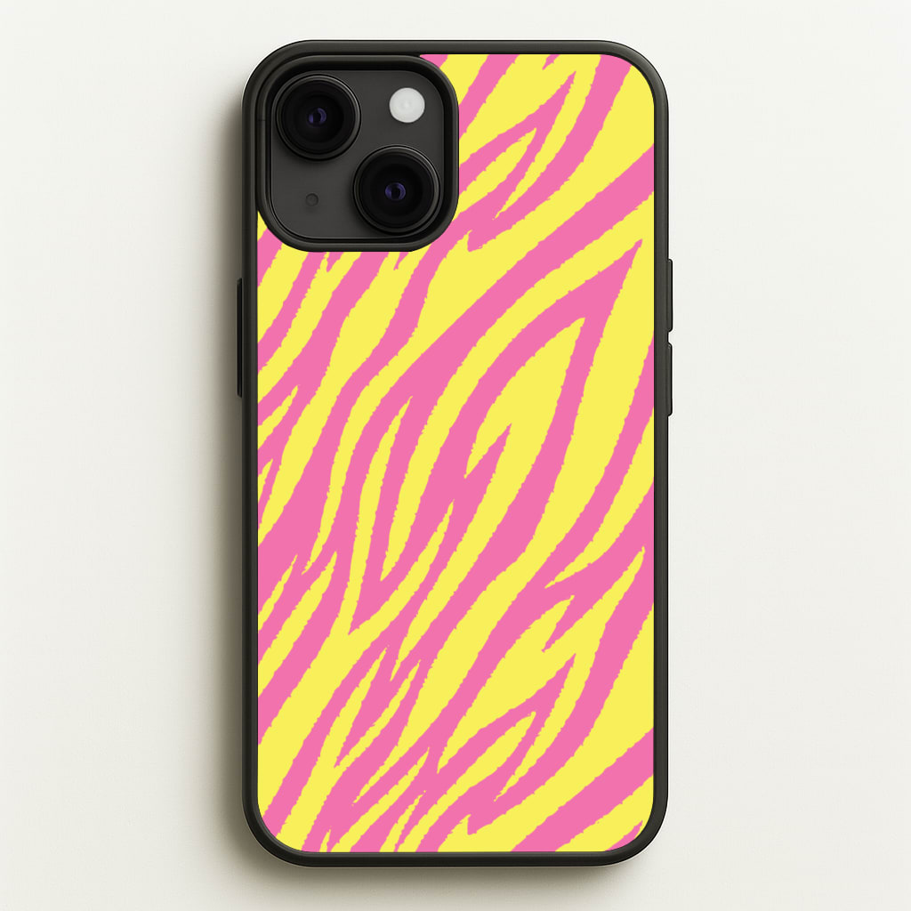 Neon Zebra Print - Animal Patterns Phone Case for iPhone 13 Mini