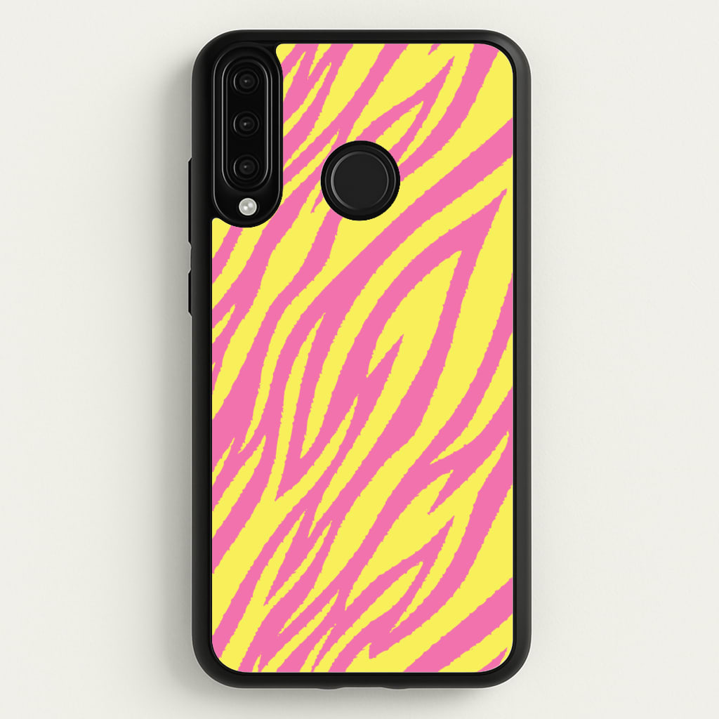 Neon Zebra Print - Animal Patterns Phone Case for Huawei P30 Lite