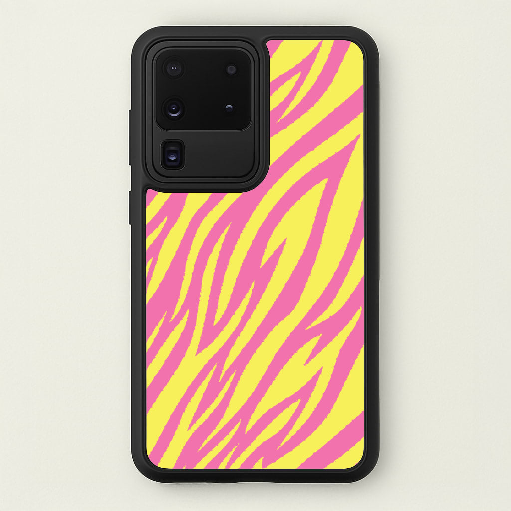 Neon Zebra Print - Animal Patterns Phone Case for Galaxy S20 Ultra