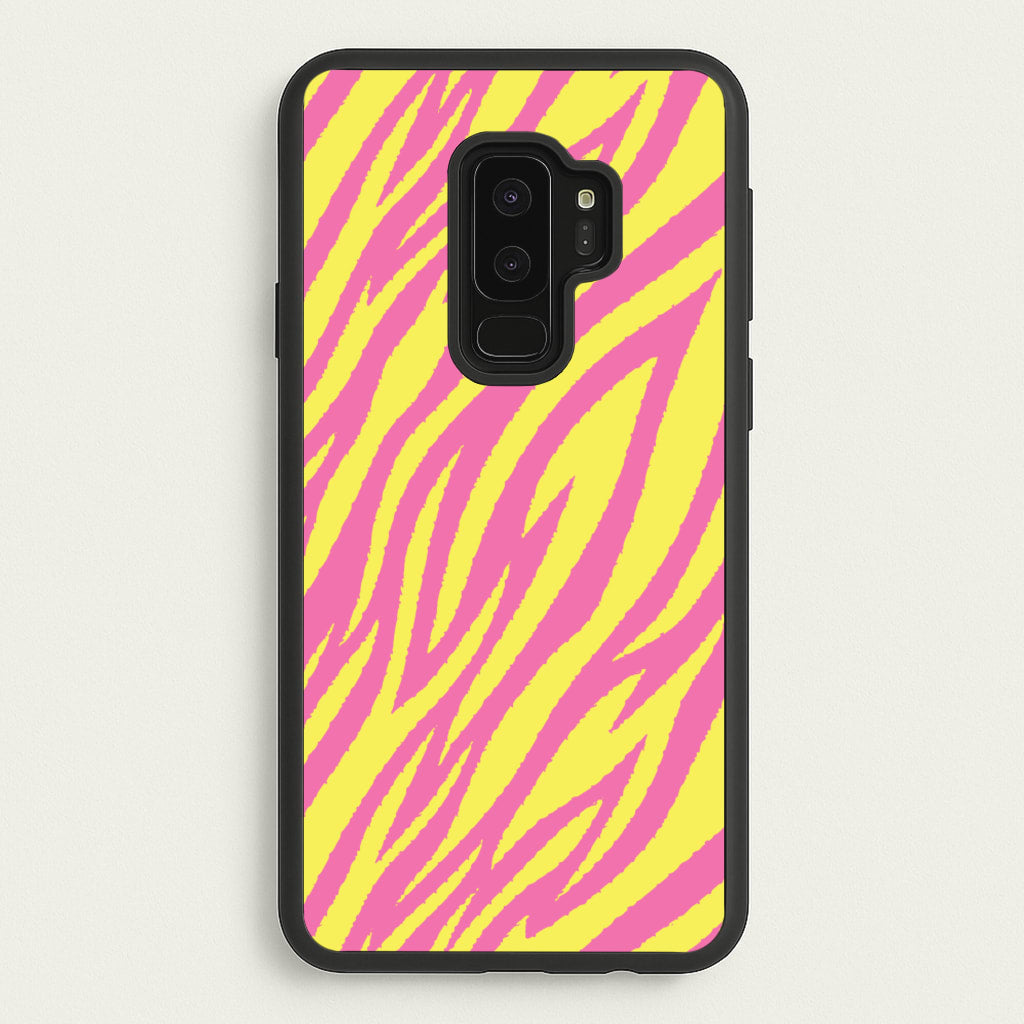 Neon Zebra Print - Animal Patterns Phone Case for Galaxy S9 Plus