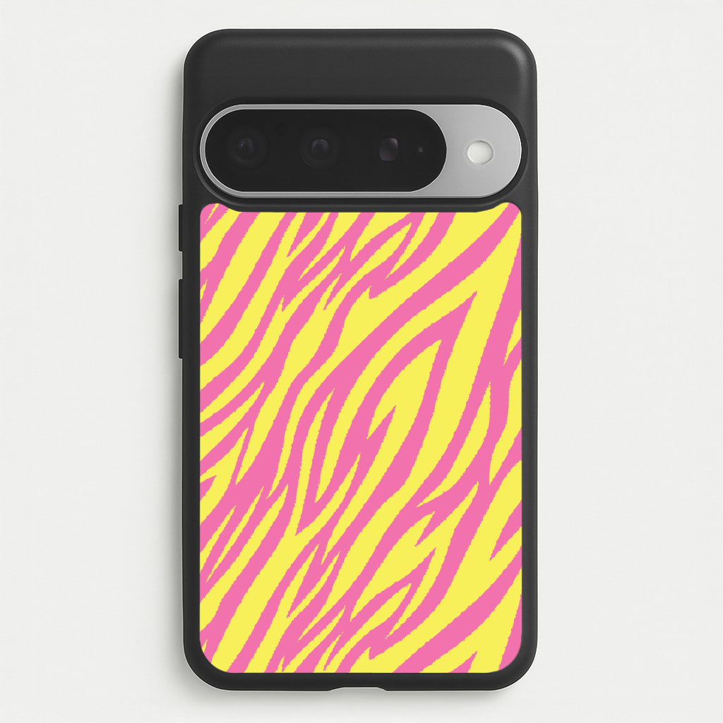 Neon Zebra Print Phone Case for Google Pixel 10 Pro XL