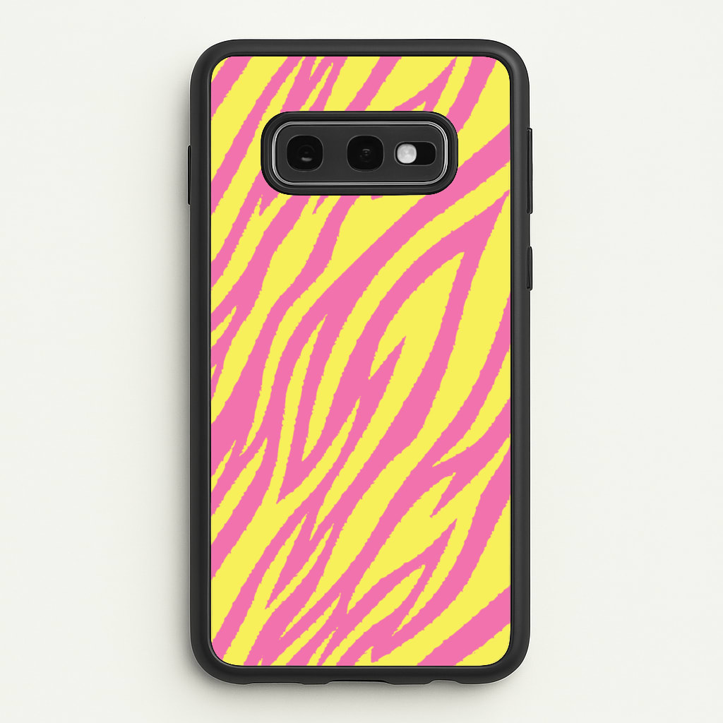 Neon Zebra Print - Animal Patterns Phone Case for Galaxy S10e