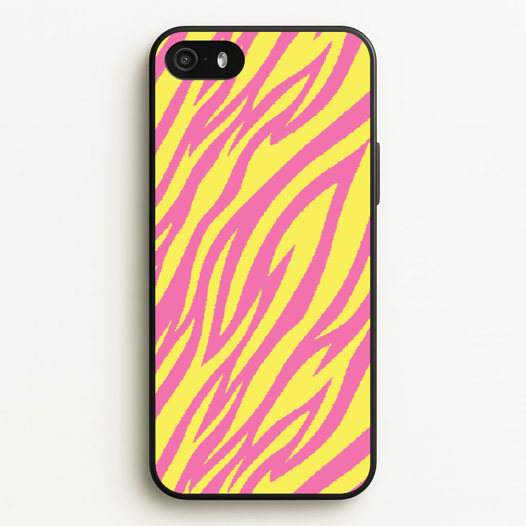 Neon Zebra Print - Animal Patterns Phone Case for iPhone 5 / 5s / SE 2016