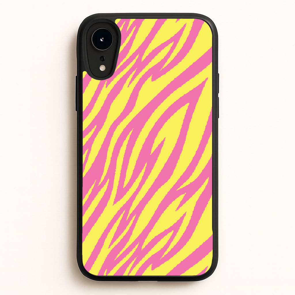 Neon Zebra Print - Animal Patterns Phone Case for iPhone XR