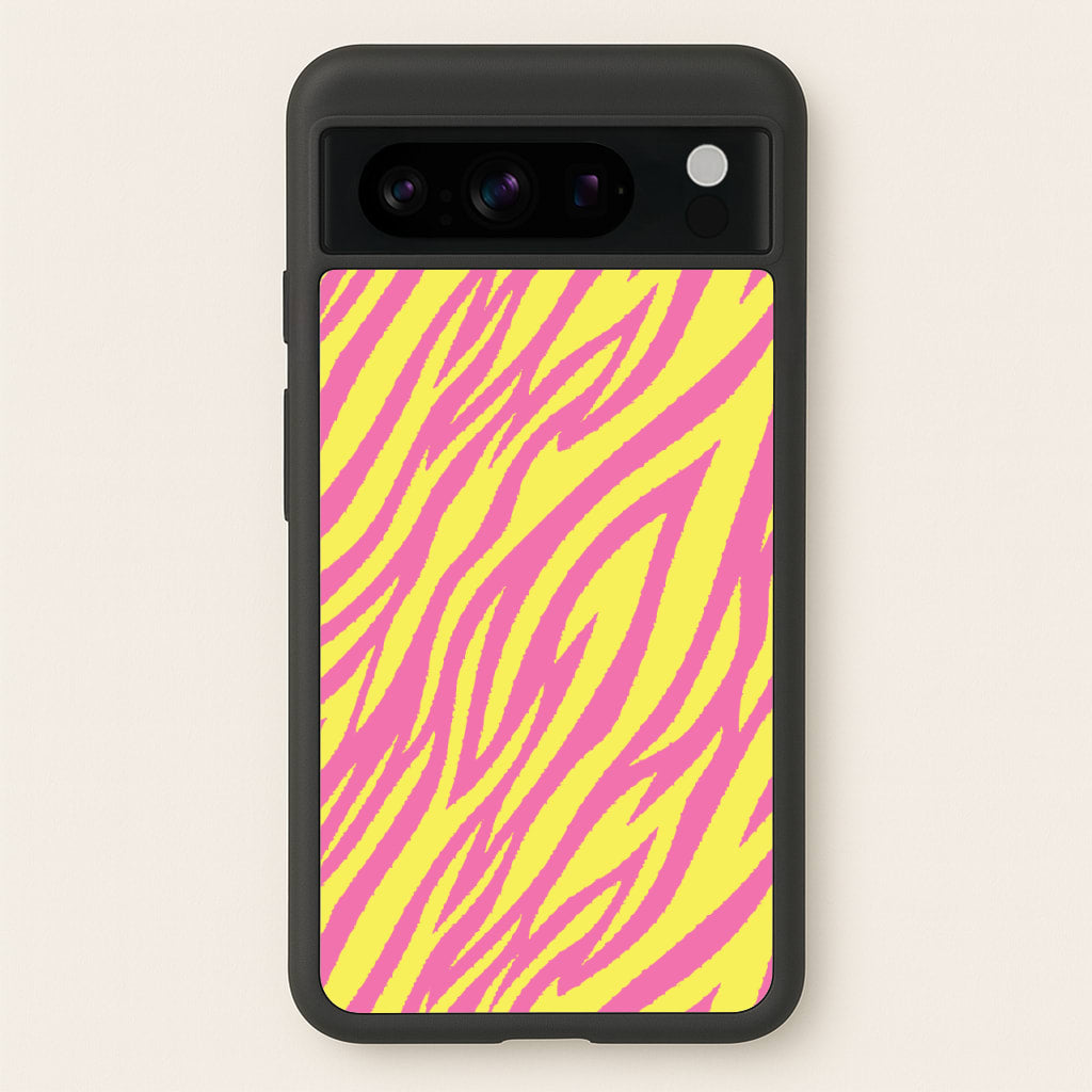 Neon Zebra Print - Animal Patterns Phone Case for Google Pixel 8 Pro