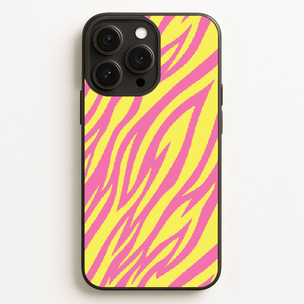 Neon Zebra Print - Animal Patterns Phone Case for iPhone 12 Pro Max