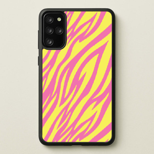 Neon Zebra Print - Animal Patterns Phone Case for Galaxy S20 Plus