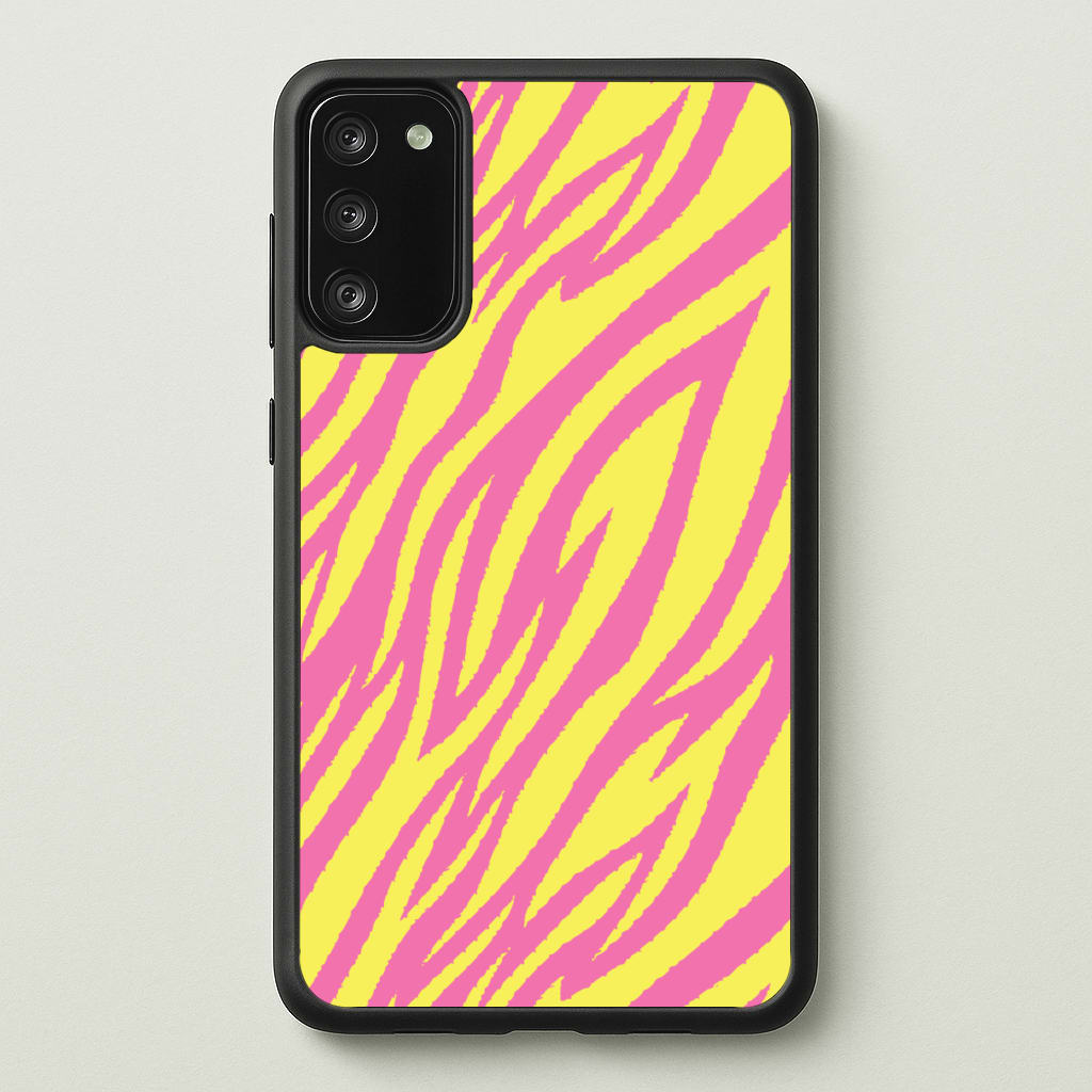 Neon Zebra Print - Animal Patterns Phone Case for Galaxy S20