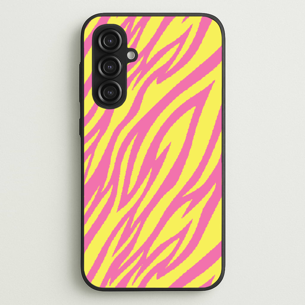 Neon Zebra Print - Animal Patterns Phone Case for Galaxy S23FE
