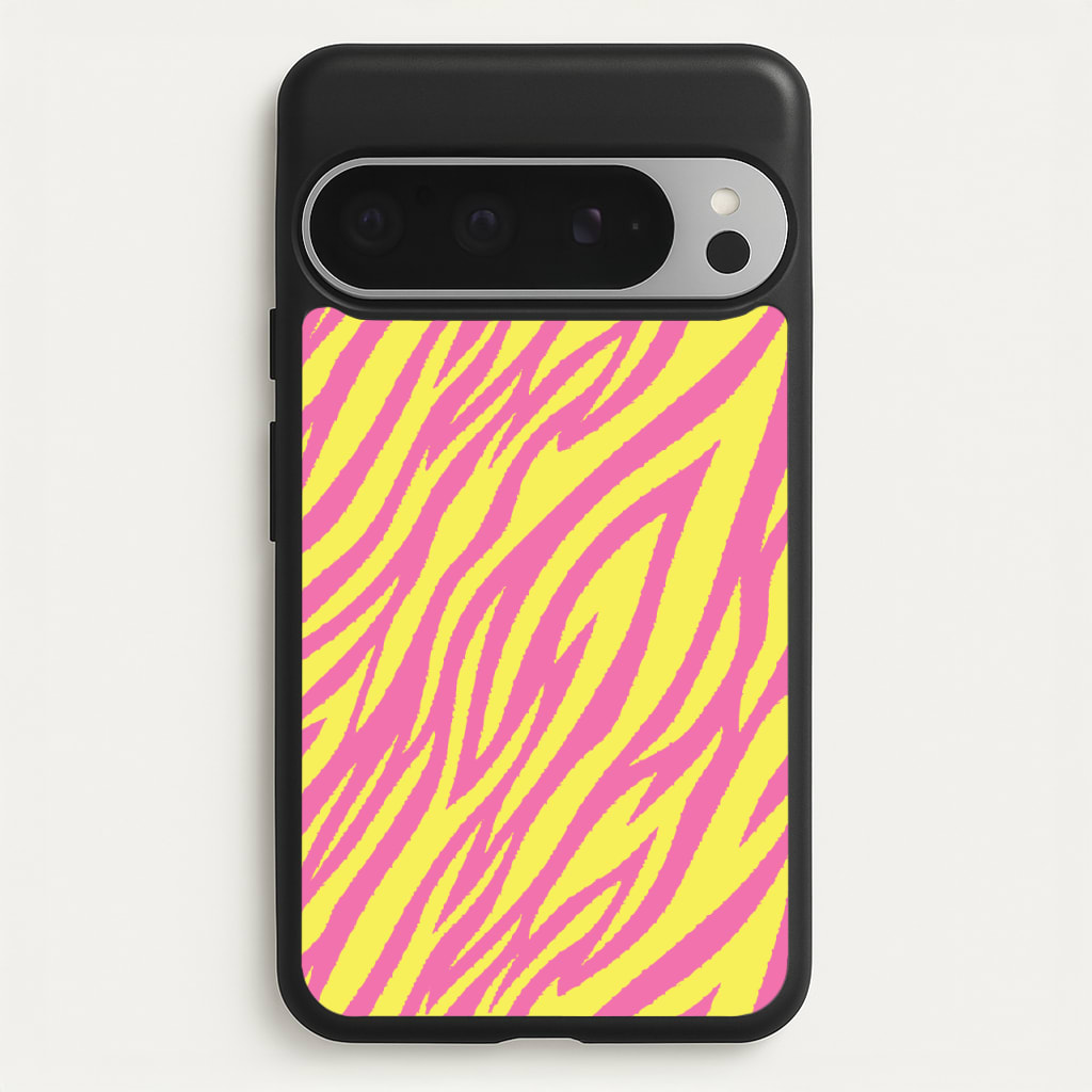 Neon Zebra Print - Animal Patterns Phone Case for Google Pixel 9 Pro XL