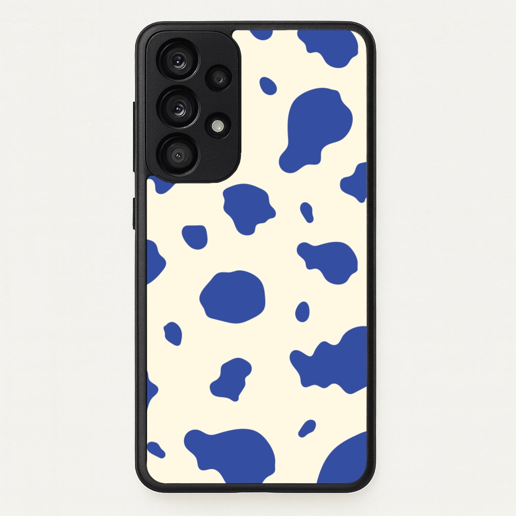 Blue Cow Print - Animal Patterns Phone Case for Galaxy A53