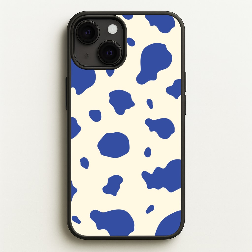 Blue Cow Print - Animal Patterns Phone Case for iPhone 13 Mini