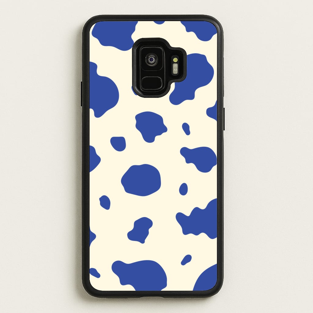Blue Cow Print - Animal Patterns Phone Case for Galaxy S9
