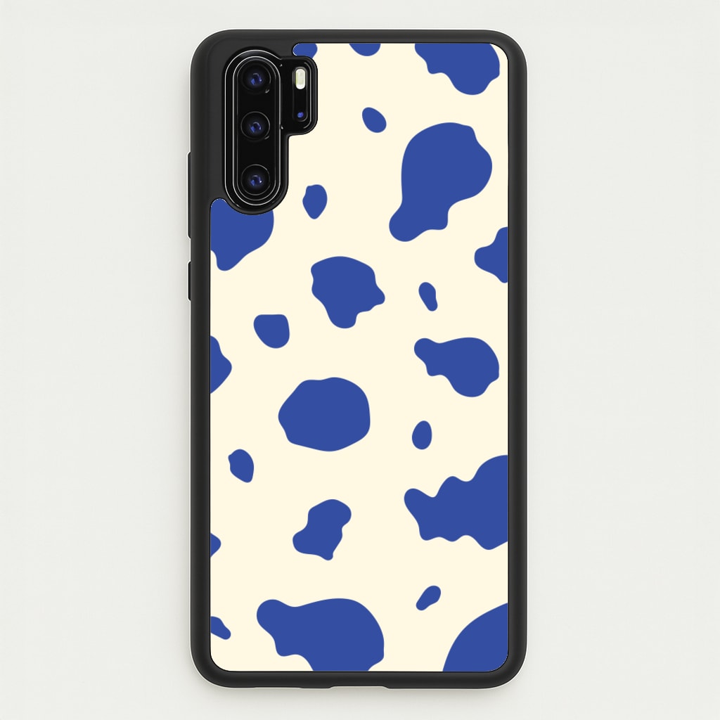 Blue Cow Print - Animal Patterns Phone Case for Huawei P30 Pro