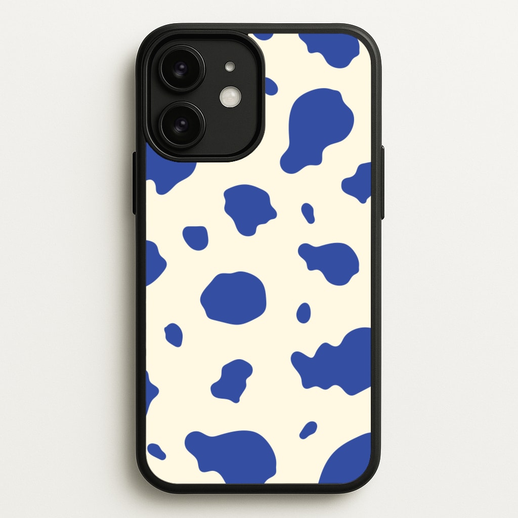 Blue Cow Print - Animal Patterns Phone Case for iPhone 11