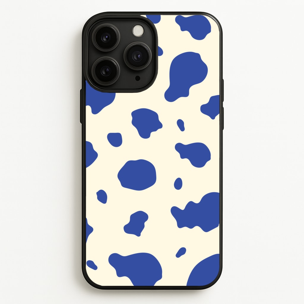 Blue Cow Print - Animal Patterns Phone Case for iPhone 11 Pro Max