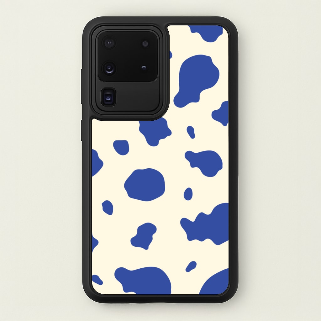 Blue Cow Print - Animal Patterns Phone Case for Galaxy S20 Ultra