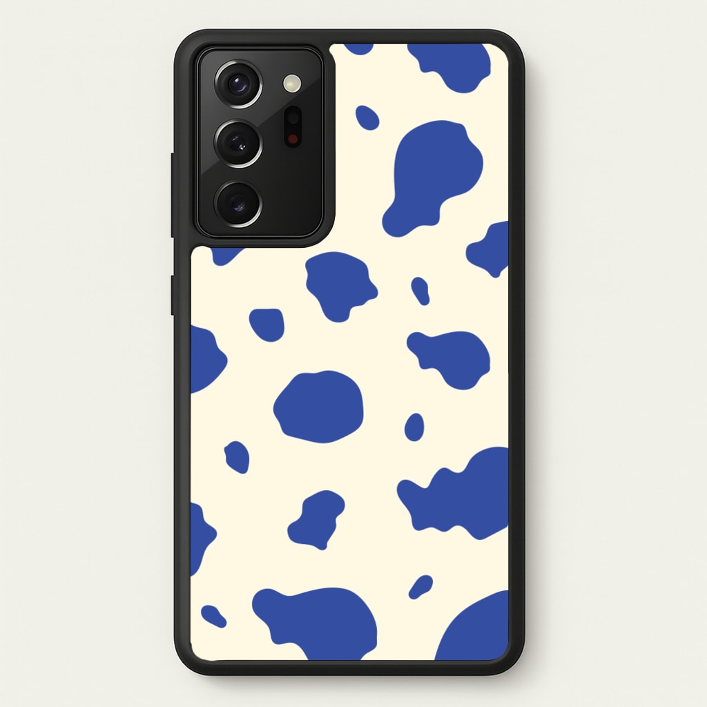 Blue Cow Print - Animal Patterns Phone Case for Galaxy Note 20 Ultra