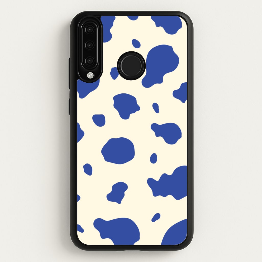 Blue Cow Print - Animal Patterns Phone Case for Huawei P30 Lite