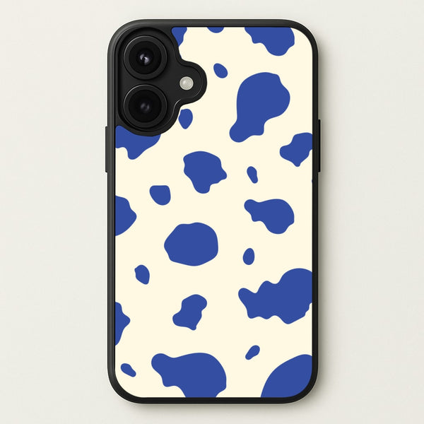 Blue Cow Print Phone Case for iPhone 17