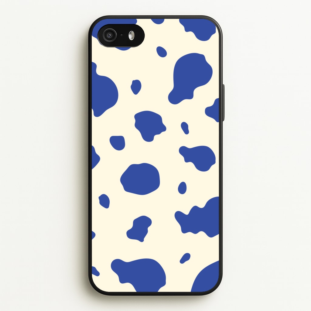 Blue Cow Print - Animal Patterns Phone Case for iPhone 5 / 5s / SE 2016