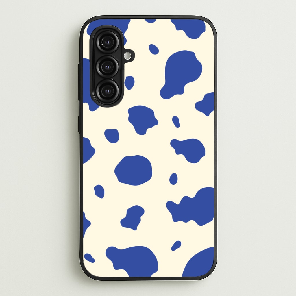 Blue Cow Print - Animal Patterns Phone Case for Galaxy A16