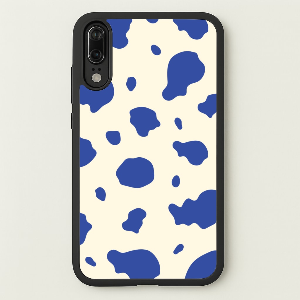 Blue Cow Print - Animal Patterns Phone Case for Huawei P20