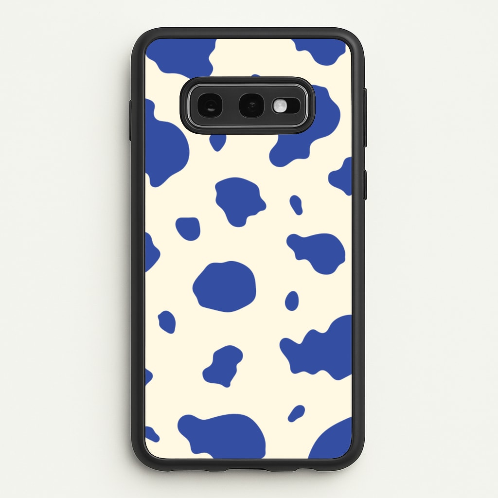 Blue Cow Print - Animal Patterns Phone Case for Galaxy S10e