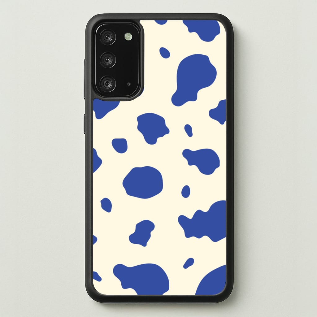Blue Cow Print - Animal Patterns Phone Case for Galaxy Note 20