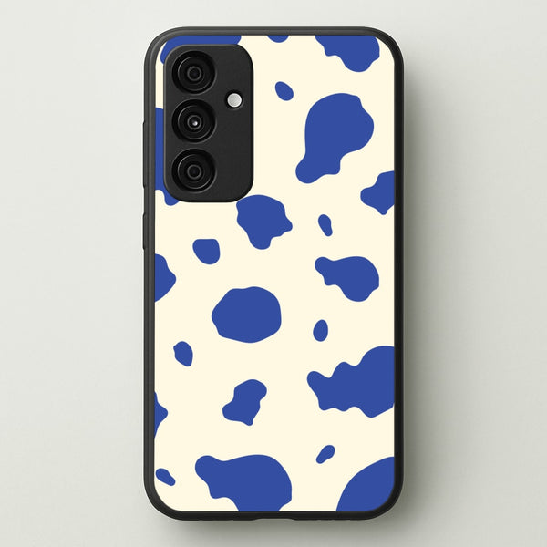 Blue Cow Print - Animal Patterns Phone Case for Galaxy A35