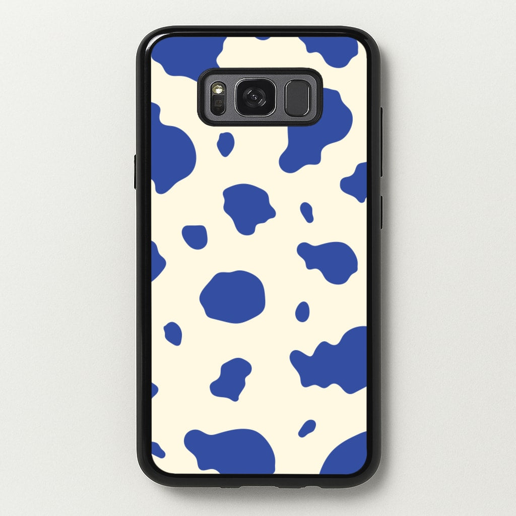 Blue Cow Print - Animal Patterns Phone Case for Galaxy S8 Plus