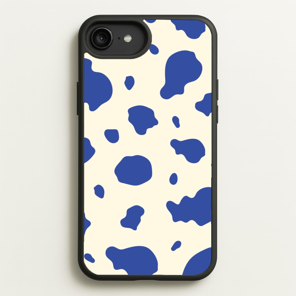Blue Cow Print - Animal Patterns Phone Case for iPhone 6 Plus / 7 Plus / 8 Plus