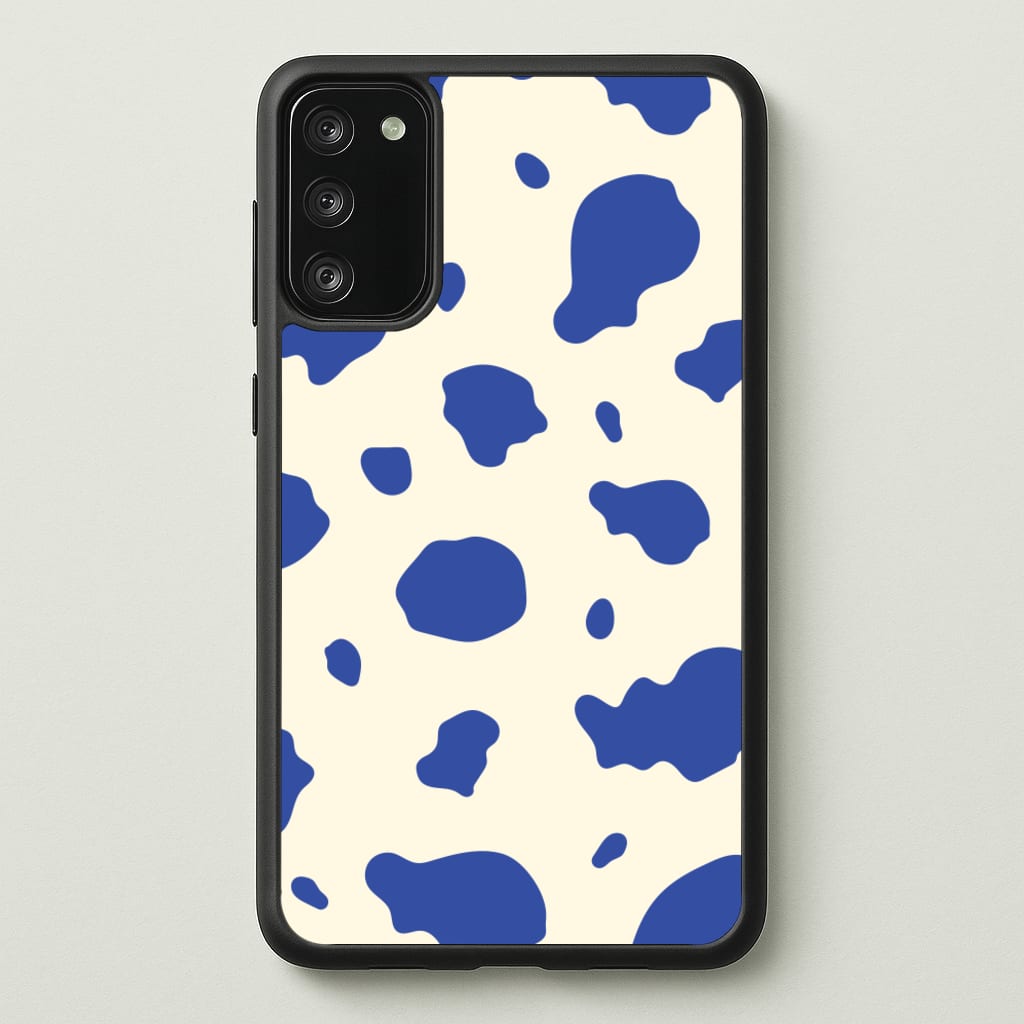 Blue Cow Print - Animal Patterns Phone Case for Galaxy A41
