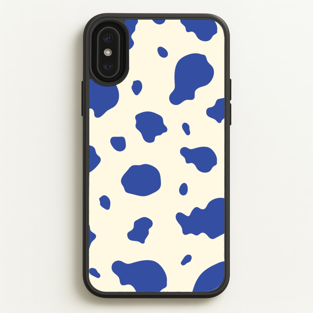 Blue Cow Print - Animal Patterns Phone Case for iPhone XS Max