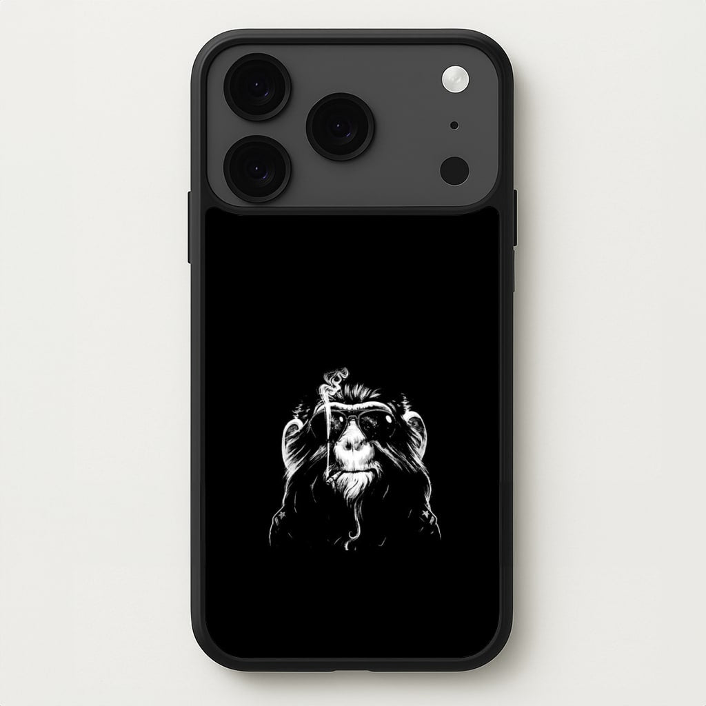 Smoking Monkey Phone Case for iPhone 17 Pro Max