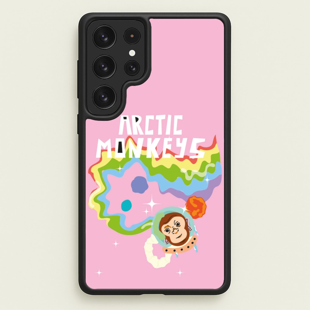 A Monkeys - Pink - Arctic Monkeys Phone Case for Galaxy S22 Ultra