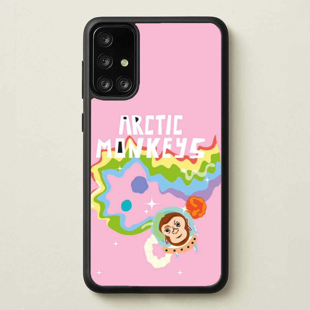 A Monkeys - Pink - Arctic Monkeys Phone Case for Galaxy A71